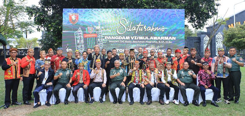 Pangdam VI/Mulawarman Silaturahmi dengan Tokoh Adat Dayak se-Kalimantan