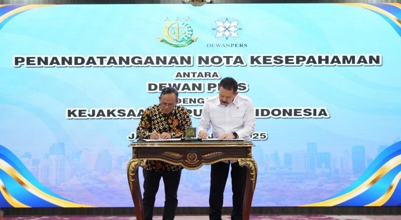 Kejaksaan dan Dewan Pers Sepakat Jaga Hukum dan Kebebasan Pers Lewat MoU