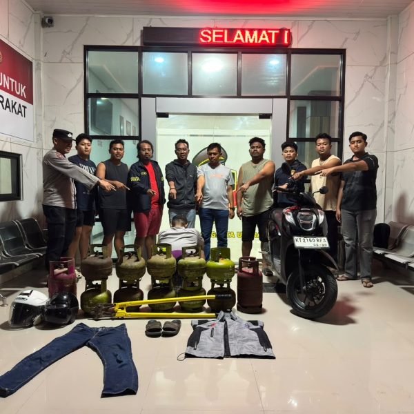 Polsek Sangatta Utara Tangkap Pelaku Pencurian 18 Tabung Gas LPG