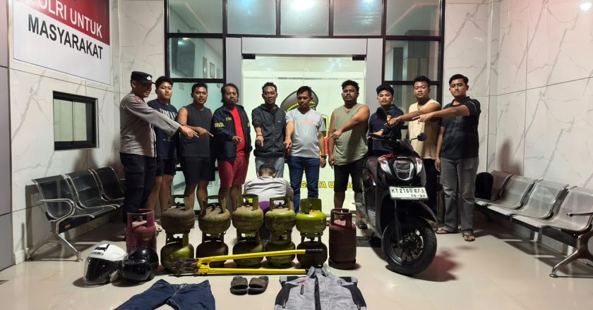 Polsek Sangatta Utara Tangkap Pelaku Pencurian 18 Tabung Gas LPG