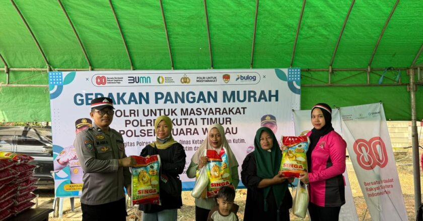 GPM di Muara Wahau, Polres Kutim Pastikan Warga Dapat Pangan Murah Berkualitas