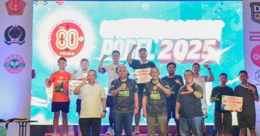 Open Tournament Padel Piala Panglima TNI 2025 Sukses Digelar, Ditutup Langsung Oleh Pangdam VI/Mulawarman