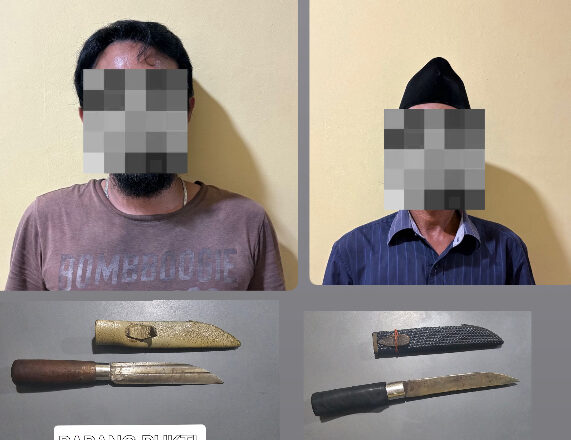 Dua Pria Ditangkap Bawa Sajam Saat Ops Pekat Mahakam 2026 di Sungai Pinang